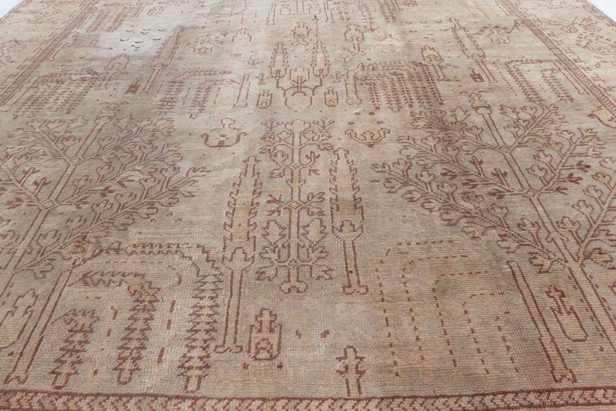 Antique Turkish Oushak Hand Knotted Wool Rug BB1386