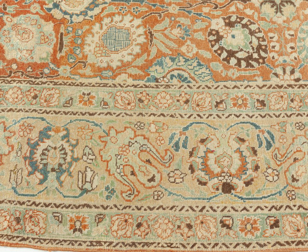 One-of-a-kind Antique Persian Tabriz Botanic Rug BB1544