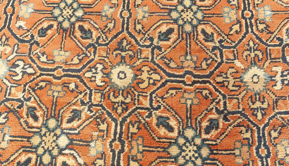 19th Century Central Asian Khotan Samarkand Handwoven Wool Carpet BB1643