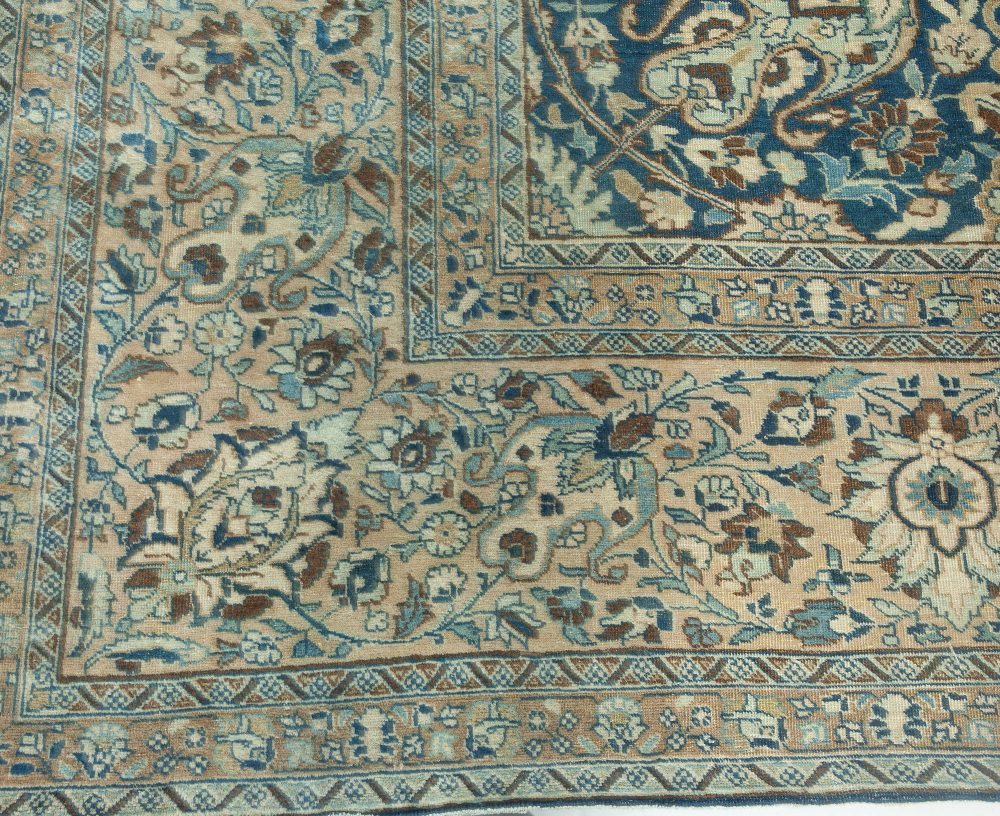 Vintage Persian Tabriz Botanic Handmade Wool Carpet BB1665