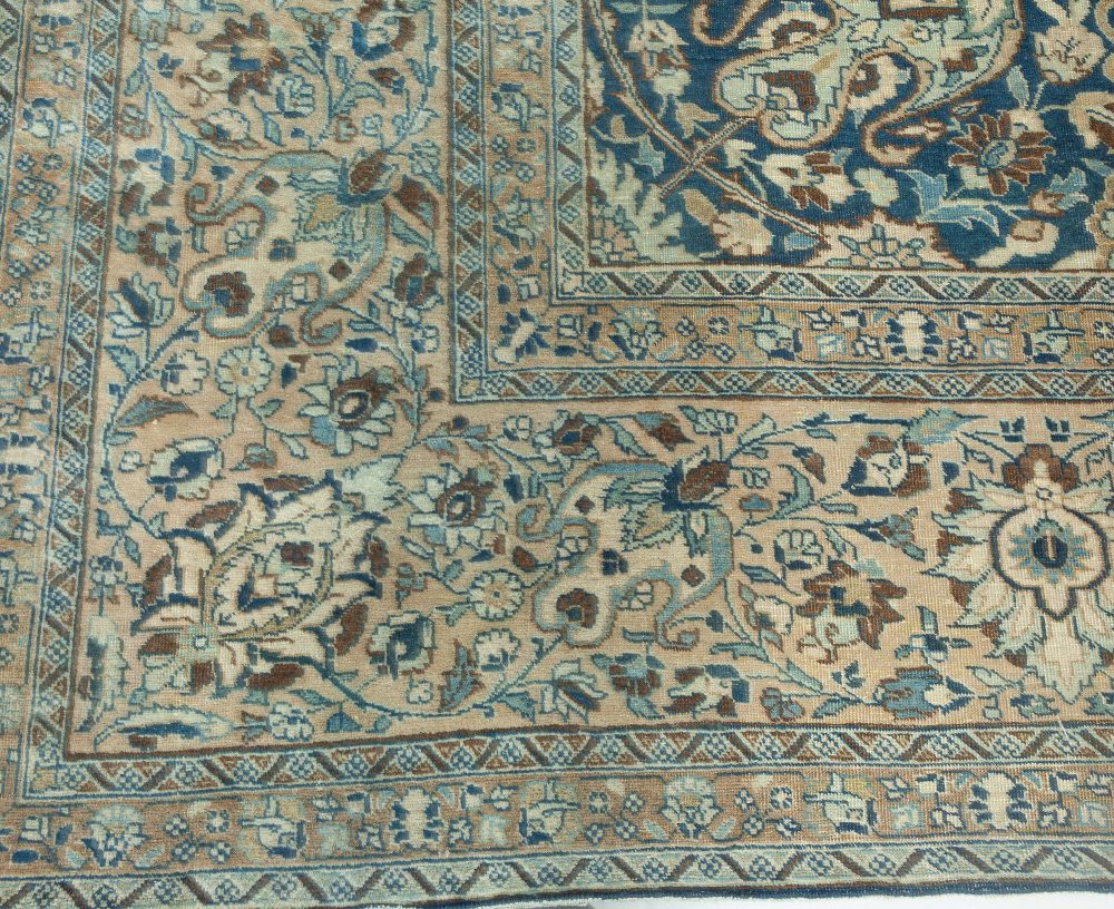 Vintage Persian Tabriz Botanic Handmade Wool Carpet BB1665