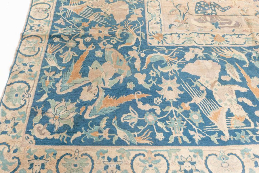 Authentic Indian Animal Botanic Handmade Wool Rug BB1745