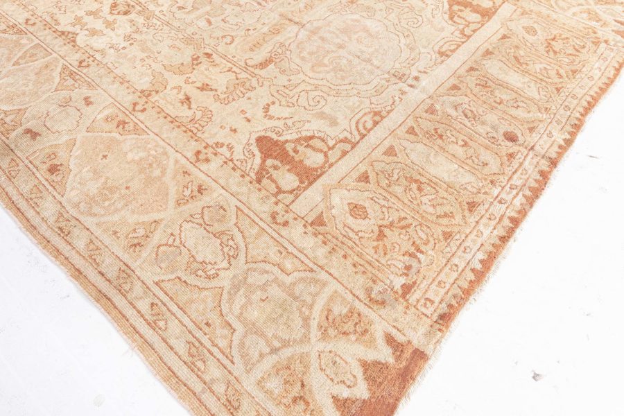 Authentic Indian Amritsar Beige, Brown Handmade Wool Rug BB1784