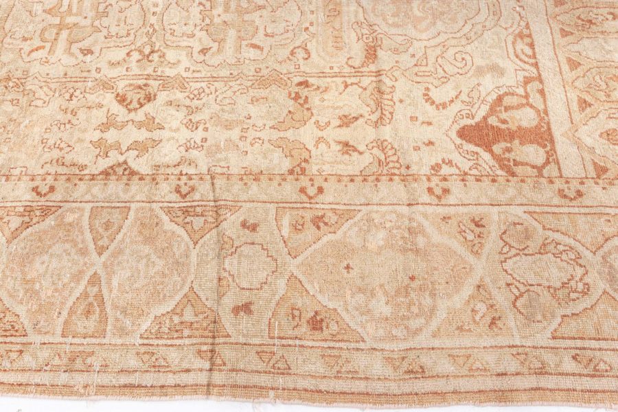 Authentic Indian Amritsar Beige, Brown Handmade Wool Rug BB1784