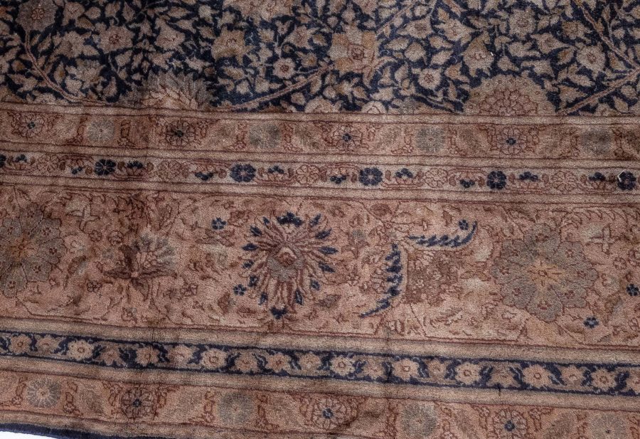 19th Century Turkish Sivas Puple Botanic Handmade Rug BB1797