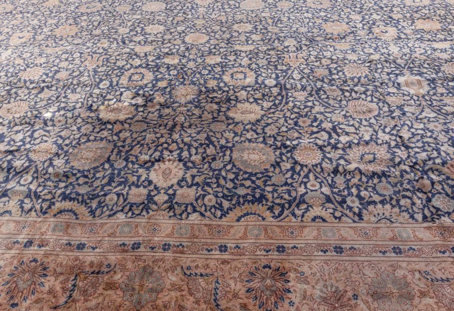 19th Century Turkish Sivas Puple Botanic Handmade Rug BB1797