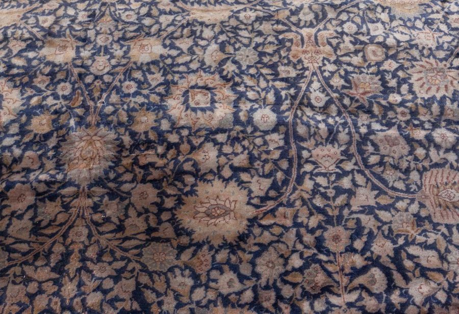 19th Century Turkish Sivas Puple Botanic Handmade Rug BB1797