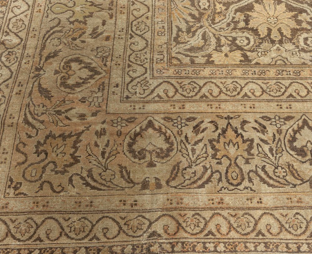 Vintage Indian Amritsar Botanic Handmade Wool Carpet BB1958