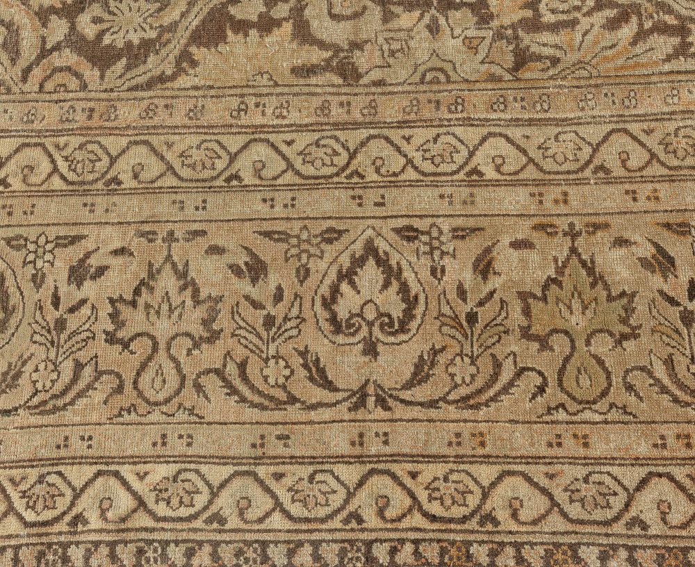 Vintage Indian Amritsar Botanic Handmade Wool Carpet BB1958