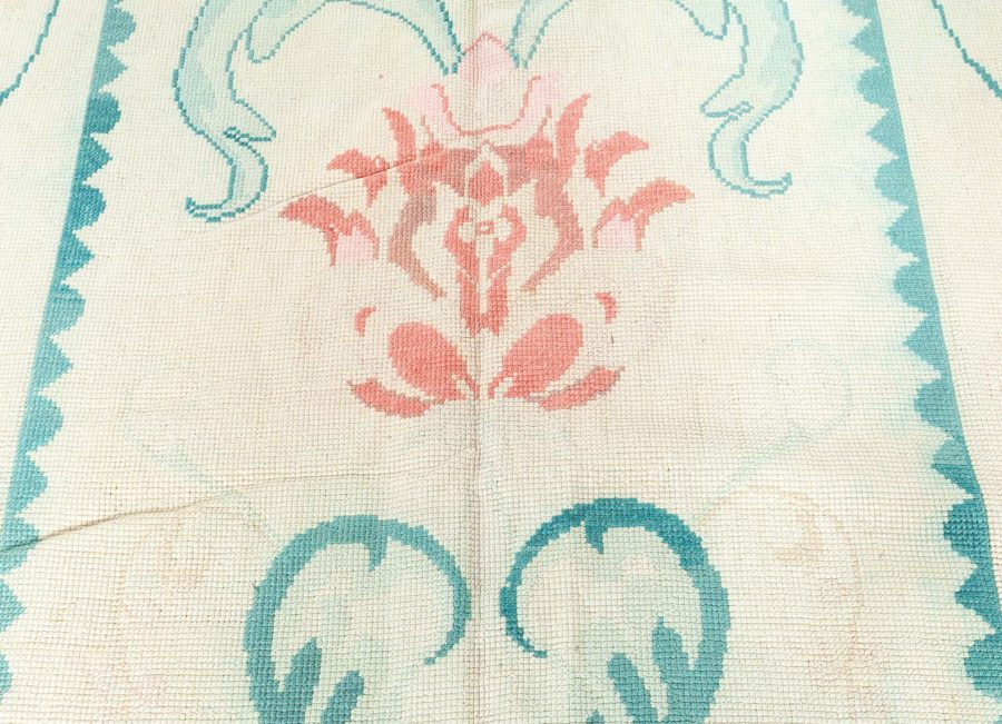 Antique Floral Pink, Beige Needlework Carpet BB2365