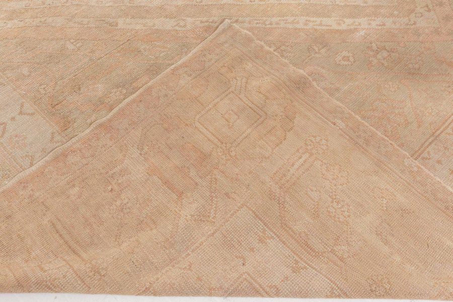 Authentic 19th Century Turkish Oushak Handmade Wool Rug BB2469