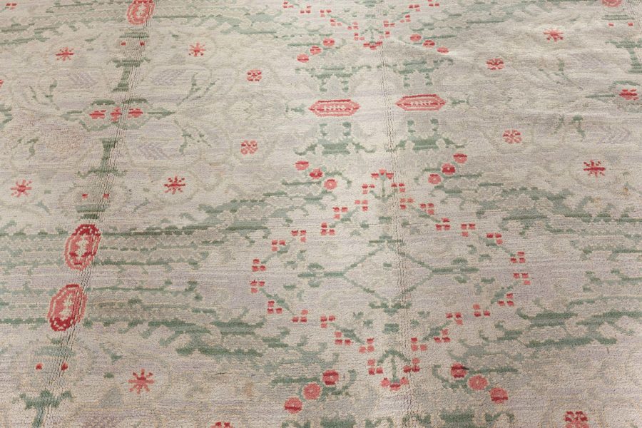 Mid-20th century Spanish Floral Handmade Wool Carpet BB2525