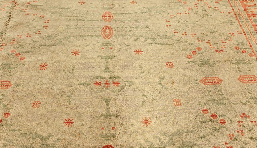 Mid-20th century Spanish Floral Handmade Wool Carpet BB2525