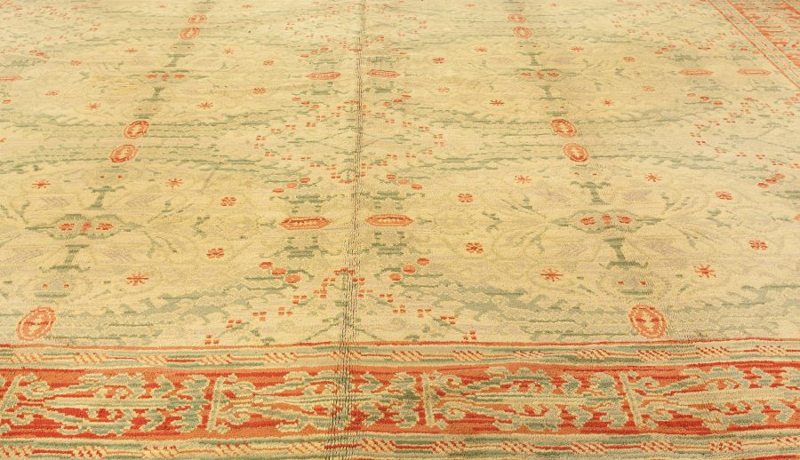 Mid-20th century Spanish Floral Handmade Wool Carpet BB2525