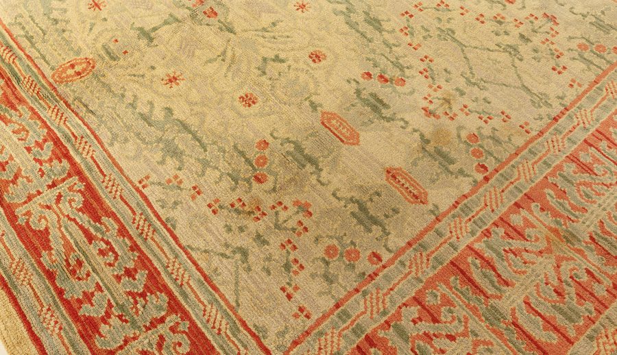 Mid-20th century Spanish Floral Handmade Wool Carpet BB2525