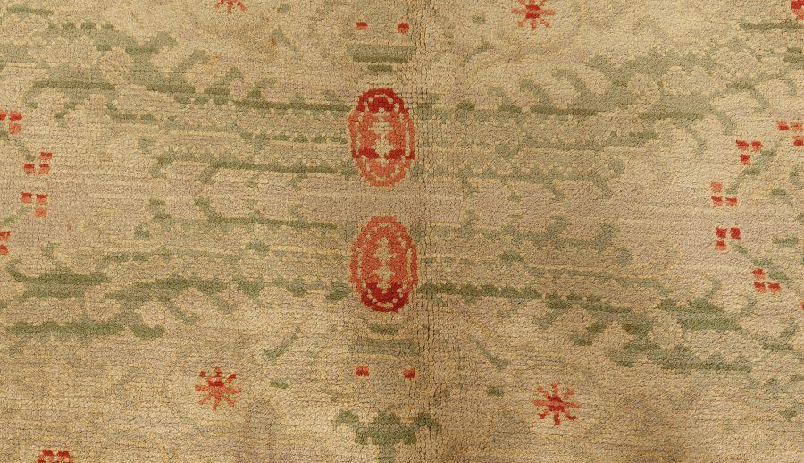 Mid-20th century Spanish Floral Handmade Wool Carpet BB2525