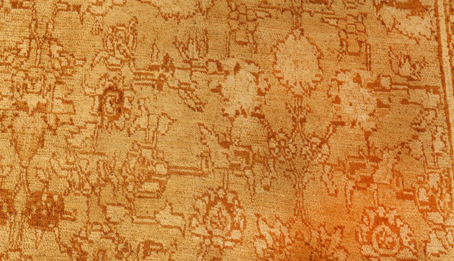 Authentic Indian Agra Botanic Handmade Wool Rug (Size Adjusted) BB2546