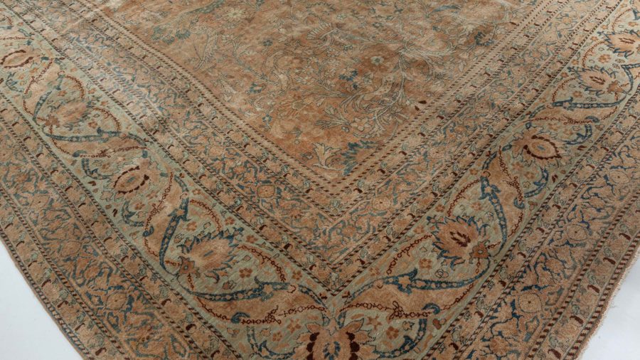 One-of-a-kind Antique Persian Kirman Animal, Botanic Carpet BB2724