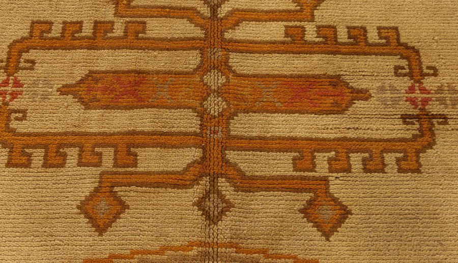 Vintage Art Deco Handmade Wool Rug BB2785