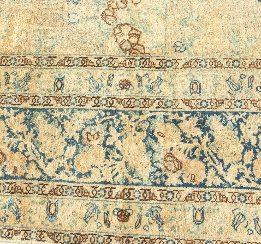 Antique Persian Tabriz Botanic Handmade Wool Rug BB2825