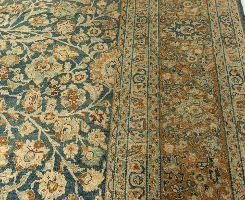 Antique Persian Tabriz Handwoven Wool Rug BB3256