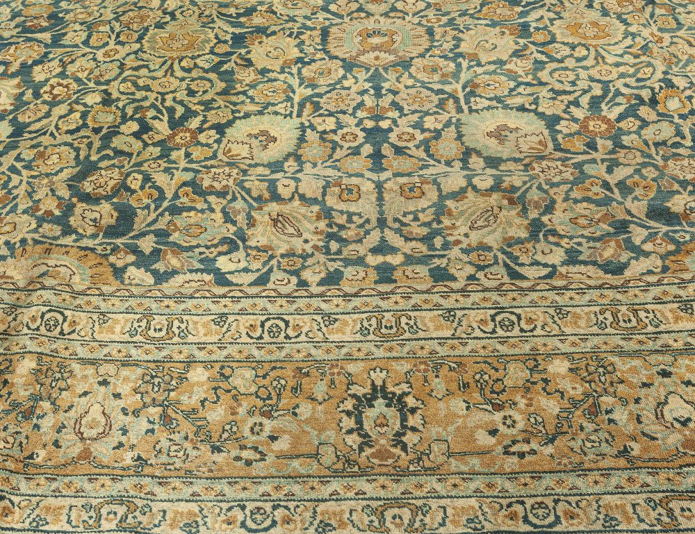 Antique Persian Tabriz Handwoven Wool Rug BB3256