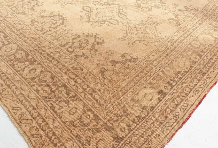 Extra Large Fine Antique Turkish Oushak Handmade Wool Rug BB3313