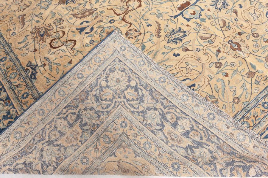 Antique Persian Tabriz Floral Handmade Wool Rug BB3325