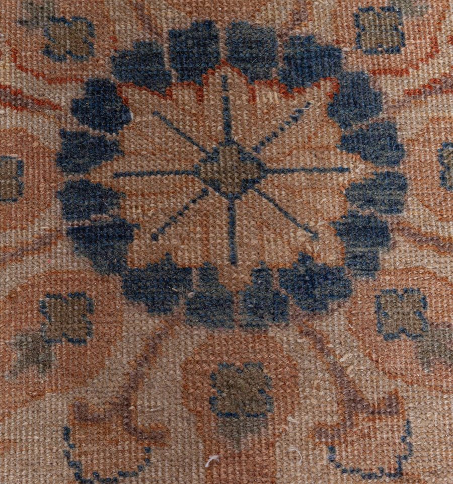 Antique Persian Tabriz Beige Handmade Wool Rug BB3359