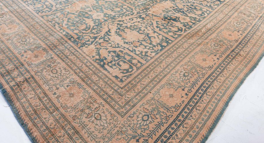 Antique Persian Tabriz Botanic Handmade Wool Rug BB3418