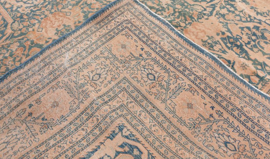 Antique Persian Tabriz Botanic Handmade Wool Rug BB3418