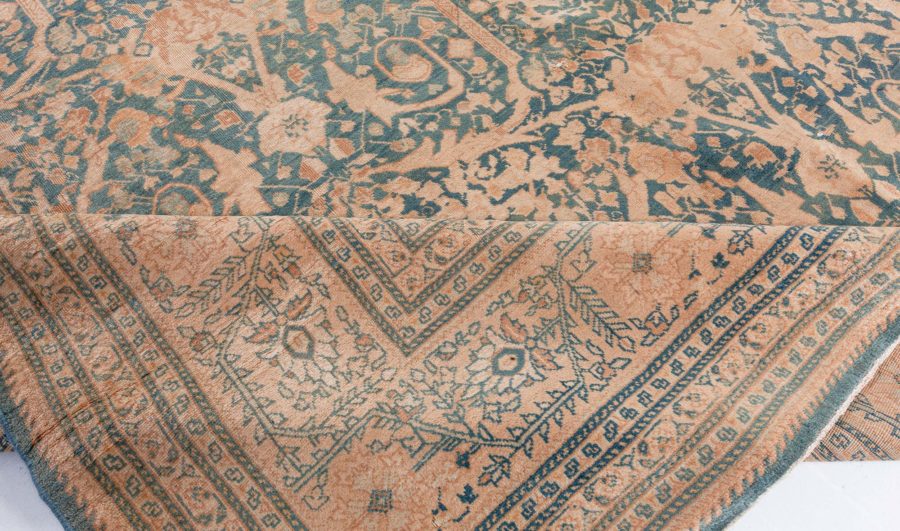 Antique Persian Tabriz Botanic Handmade Wool Rug BB3418