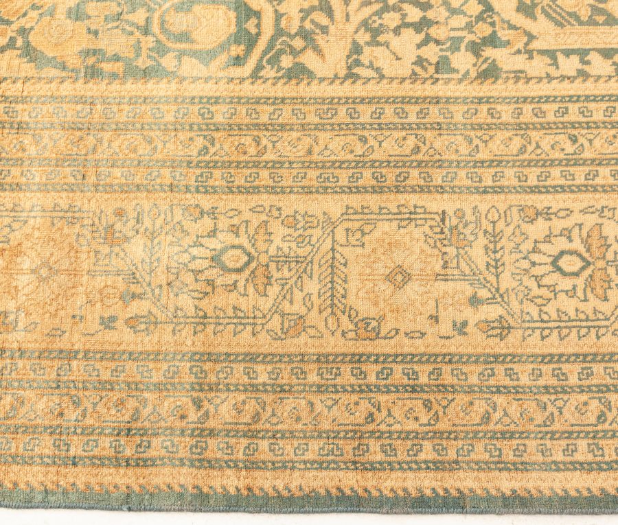 Antique Persian Tabriz Botanic Handmade Wool Rug BB3418