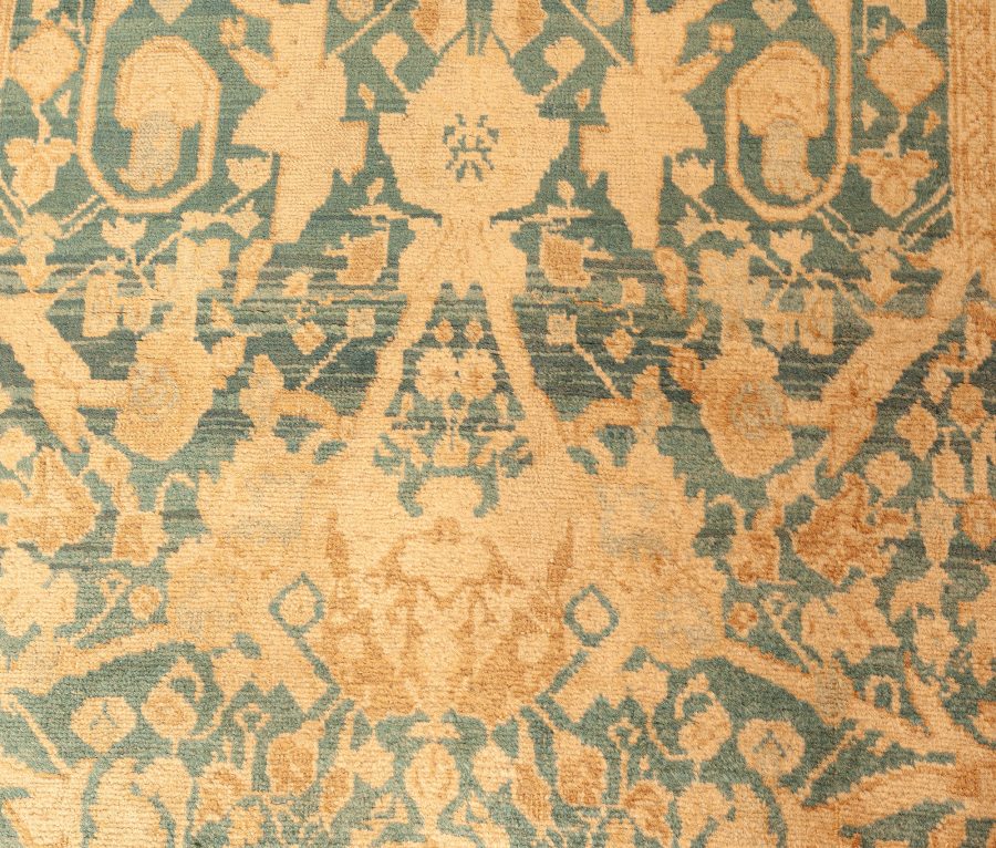 Antique Persian Tabriz Botanic Handmade Wool Rug BB3418