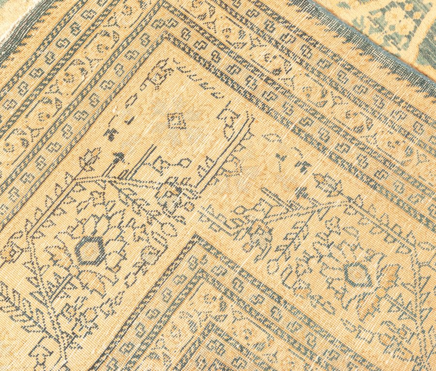 Antique Persian Tabriz Botanic Handmade Wool Rug BB3418