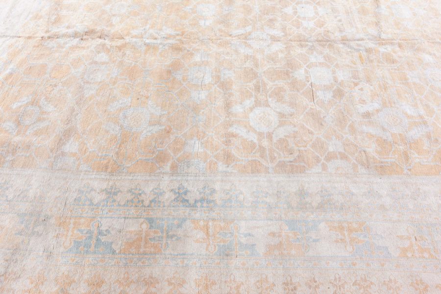 Antique Wool Indian Agra Rug in Pastel Colors BB3624