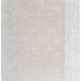 Antique Wool Indian Agra Rug in Pastel Colors BB3624