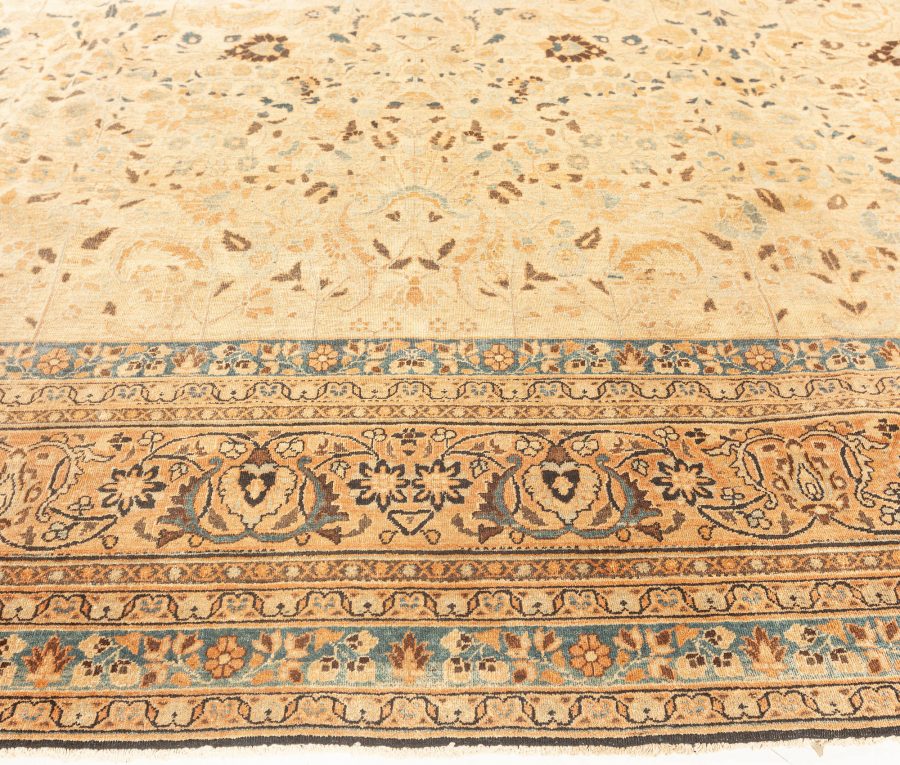 Fine Antique Persian Khorassan Botanic Handmade Wool Rug BB3662