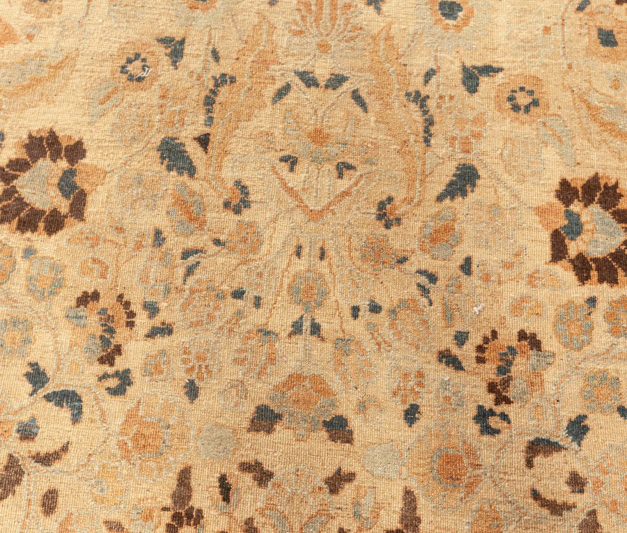 Fine Antique Persian Khorassan Botanic Handmade Wool Rug BB3662