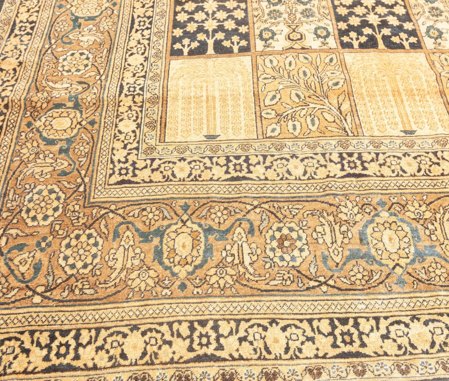 Fine Antique Persian Kirman Botanic Handmade Wool Rug BB3671