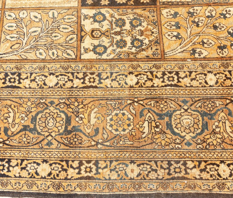 Fine Antique Persian Kirman Botanic Handmade Wool Rug BB3671