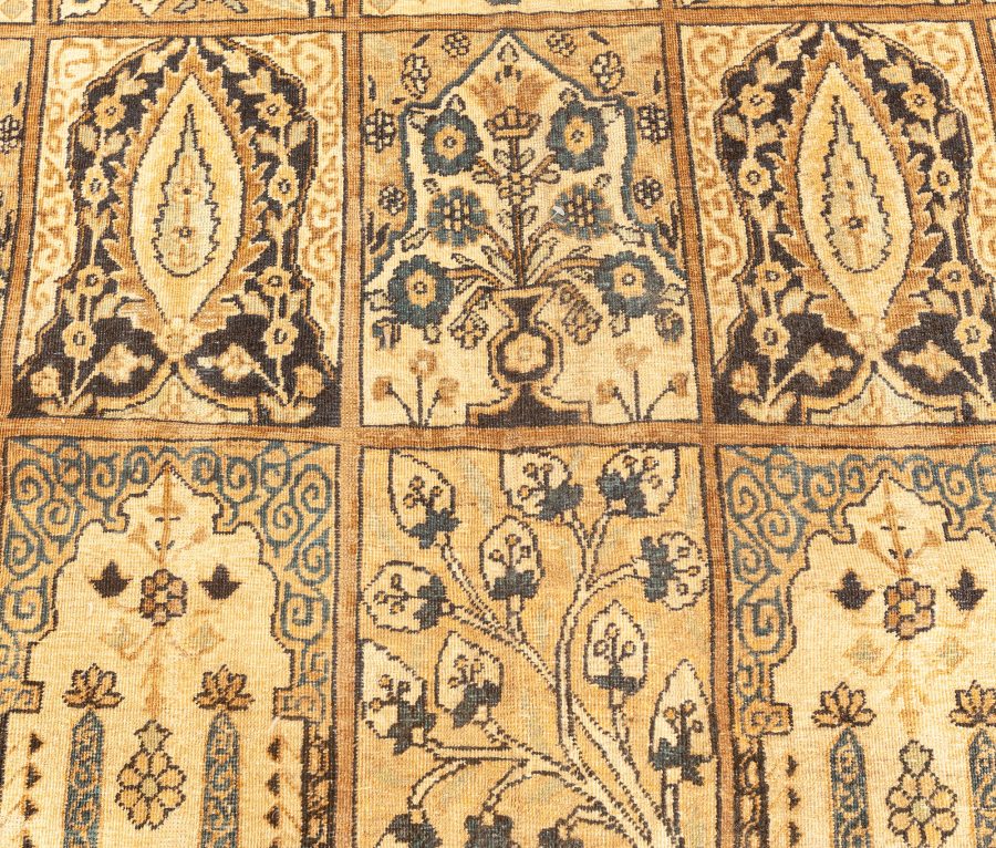 Fine Antique Persian Kirman Botanic Handmade Wool Rug BB3671