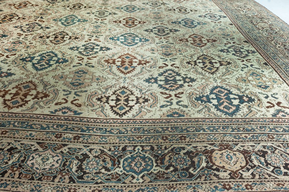 Authentic 19th Century Persian Sultanabad Handmade Wool Carpet BB3705