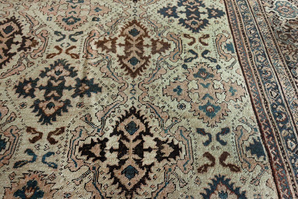 Authentic 19th Century Persian Sultanabad Handmade Wool Carpet BB3705