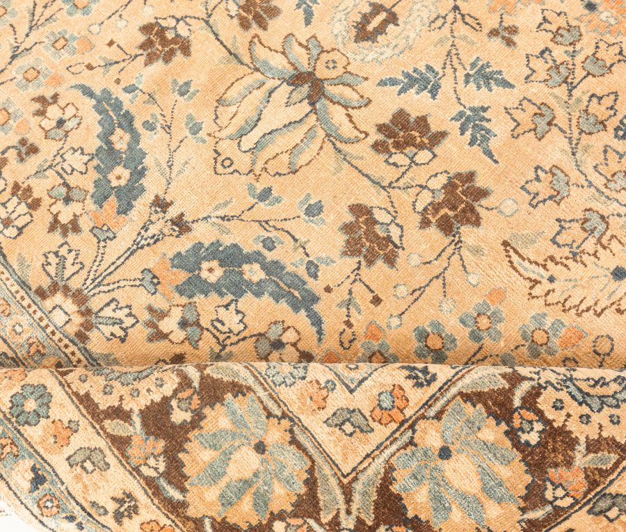 Vintage Persian Meshad Botanic Handmade Wool Carpet BB3761