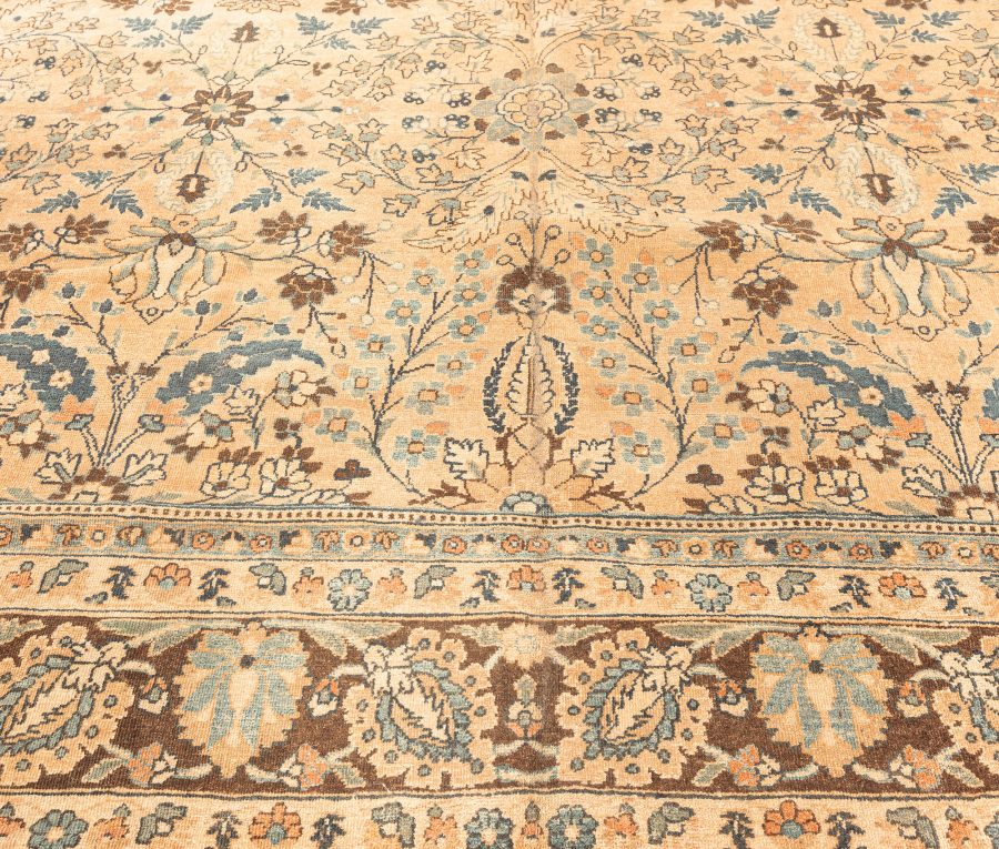 Vintage Persian Meshad Botanic Handmade Wool Carpet BB3761