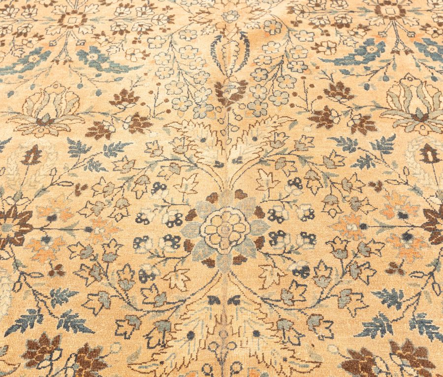 Vintage Persian Meshad Botanic Handmade Wool Carpet BB3761