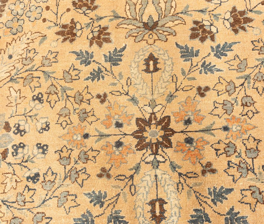 Vintage Persian Meshad Botanic Handmade Wool Carpet BB3761