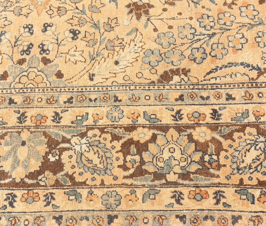 Vintage Persian Meshad Botanic Handmade Wool Carpet BB3761