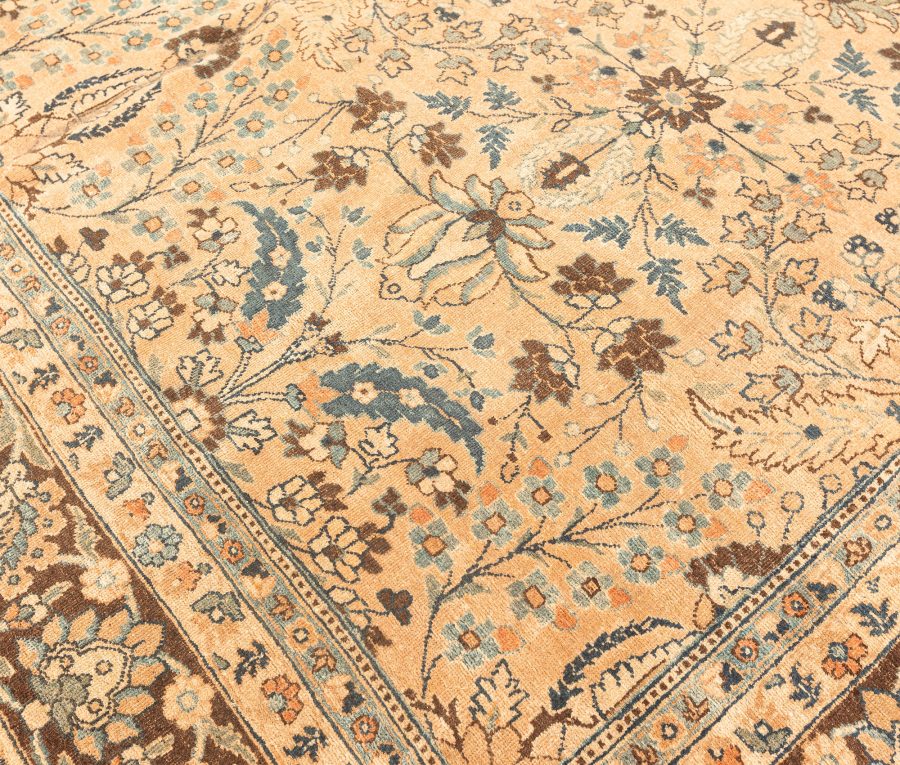 Vintage Persian Meshad Botanic Handmade Wool Carpet BB3761